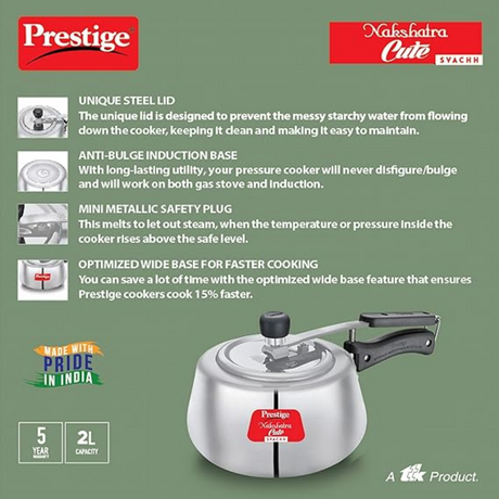 PRESTIGE 2 LTR NAKSHATRA CUTE SVACHH PRESSURE COOKERS (10786)