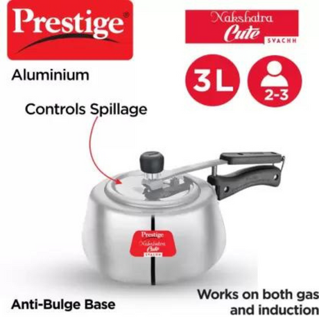 Prestige 3 Ltr Nakshatra Cute Savachh Pressure Cookers (10787)
