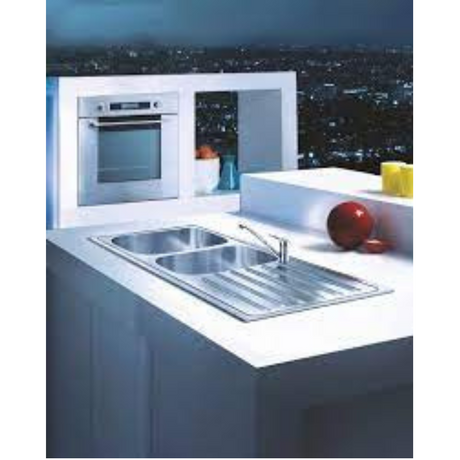 Franke ADRIAN 621TRENDY (1160x510/46x20) Stainless Steel 0.8mm EUROPEAN SATIN FINISH Double Bowl with Drain Board Sink 101.0258.710