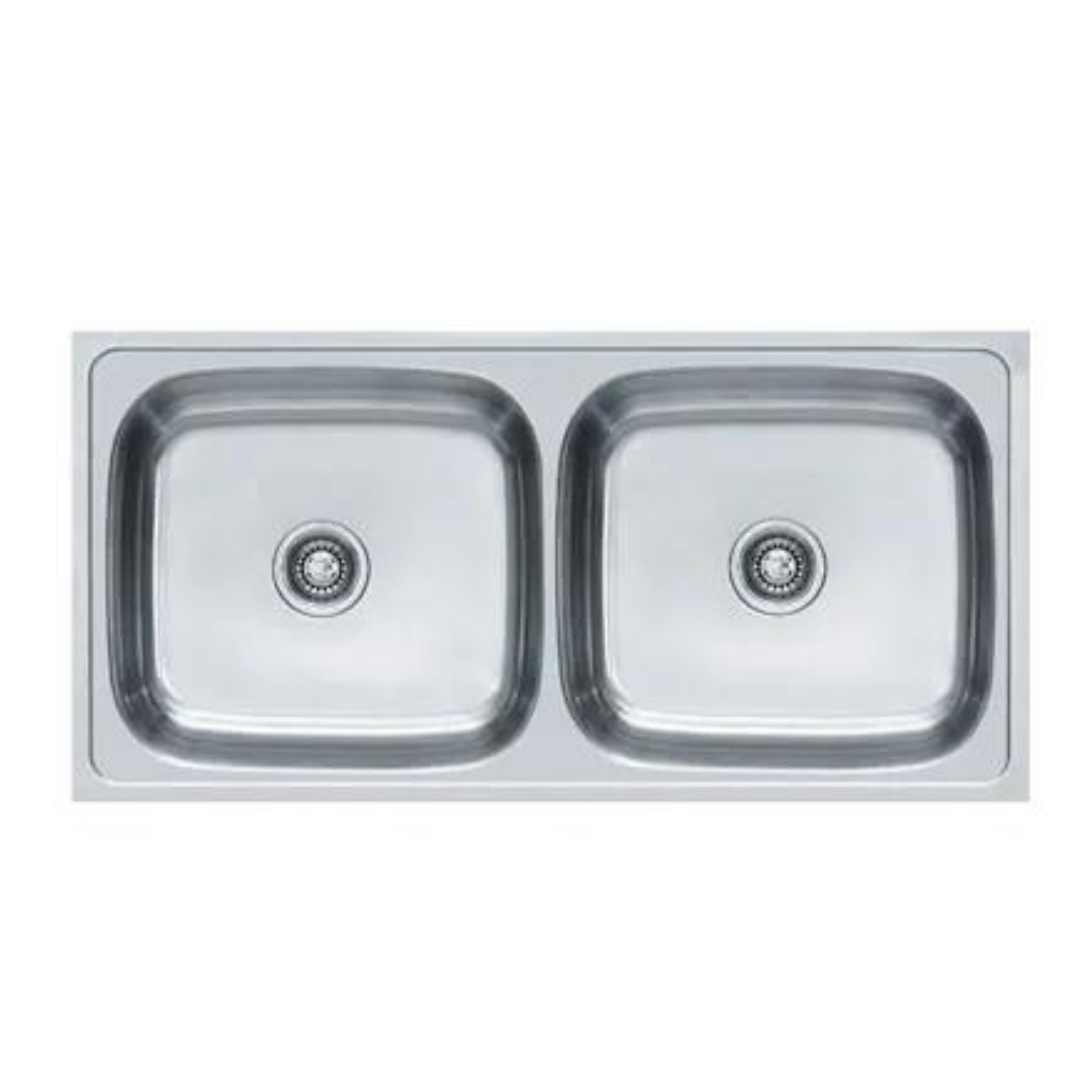 Franke 620 X OMNI (904x504/36x20)  Stainless Steel 0.8mm European Satin Finish Double Bowl with Drain Board Sink 101.0153.130