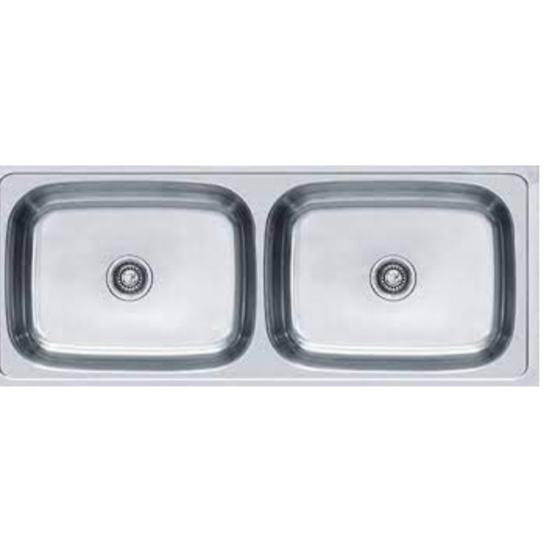 Franke 620 X GRAND (1204x504/48x20)  Stainless Steel 0.8mm European Satin Finish Double Bowl with Drain Board Sink 101.0153.141