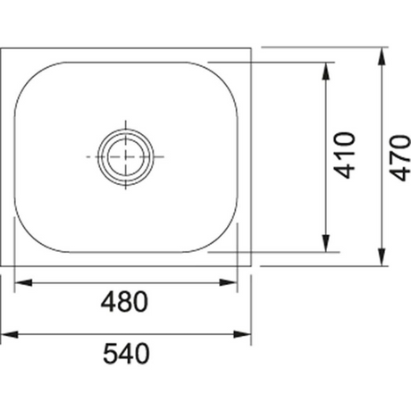 Franke 610 X INSTI (600x 468/24x18) Stainless Steel 1mm European Satin Finish Single Bowl with Drain Board Sink 101.0153.081