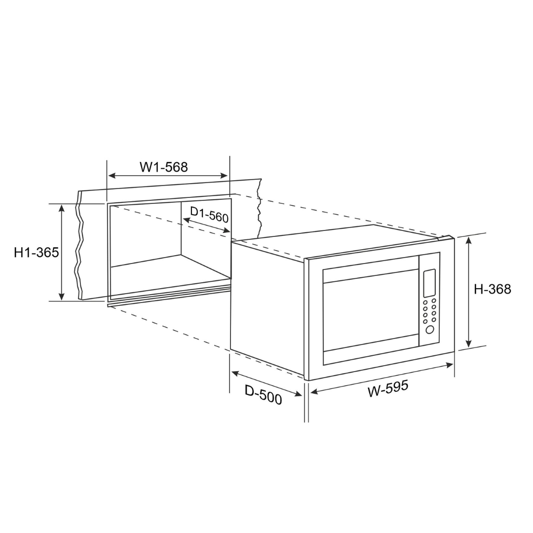 Glen MO 678 Built-In-Microwave