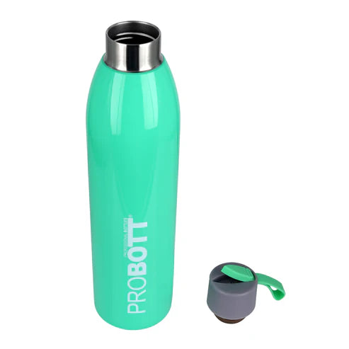 Vogue 500ml Thermoses Vacuum Insulated Flask, Stainless Steel Water Bottle with Screw Cap - Green | Hot & Cold | PB 500-38