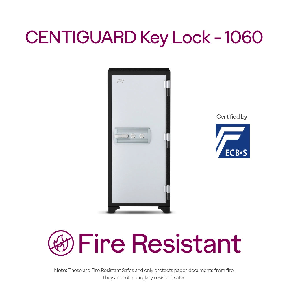 Centiguard 1060 (169L) Fire-Resistant Home Locker with Key Lock