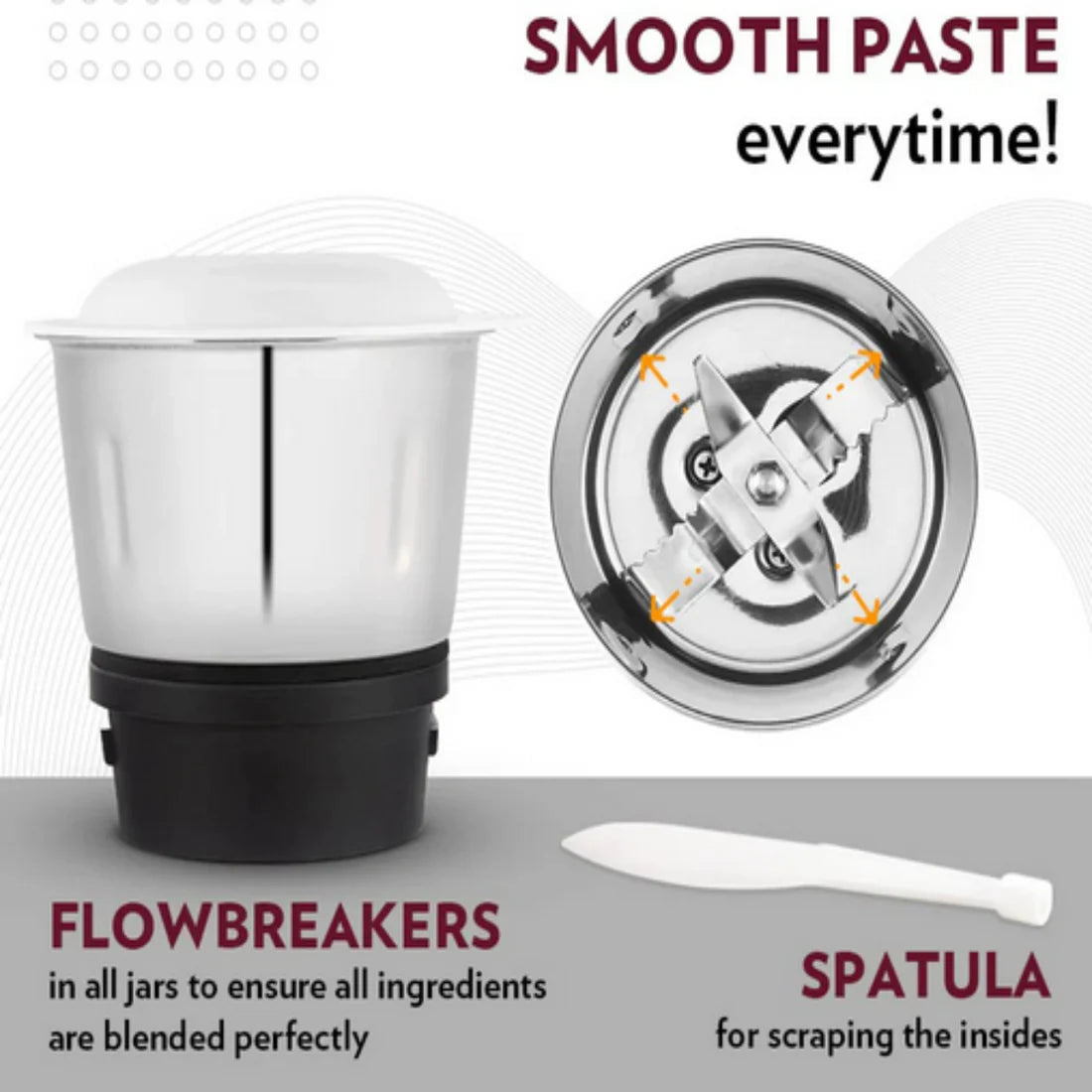 Borosil Supermax Mixer Grinder - Red 750 W, 3 Jars