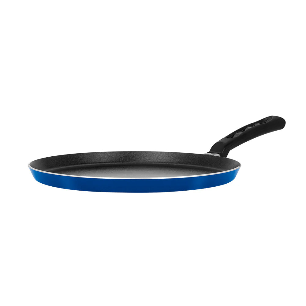 Nutrihealth 26 cm Non-Stick Aluminium Flat Griddle with Extra Thick Base, Silver Ion Coating, PFOA-Free, Non-Induction – NHFG26XT