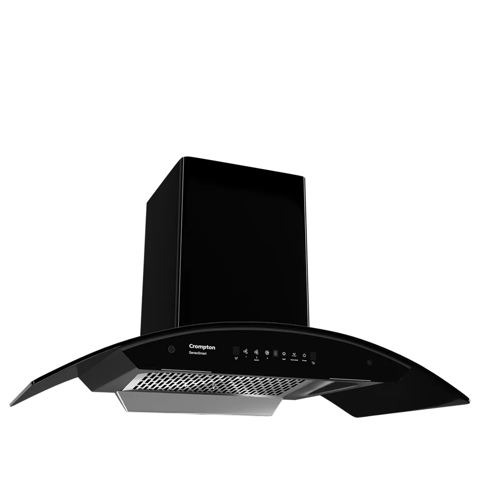 SensoSmart Curved 90cm Filterless Auto-Clean Chimney with SmartON, Gesture Control & Silent Inverter Motor