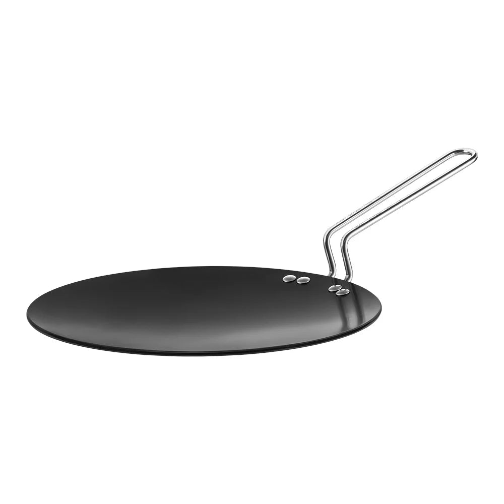 Ebony 26 cm Hard Anodised Concave Griddle with Induction Base, Durable & Metal Spoon Friendly – ECG26N