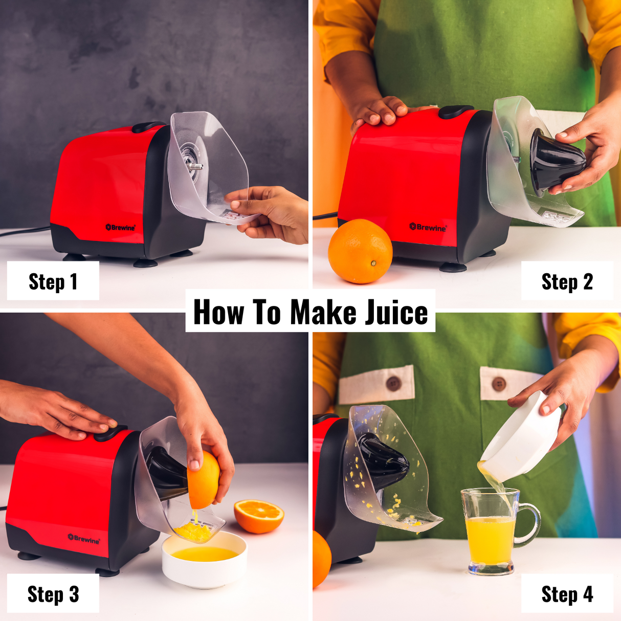 Brewine Coconut Scraper & Citrus Press 2-in-1 ABS Body