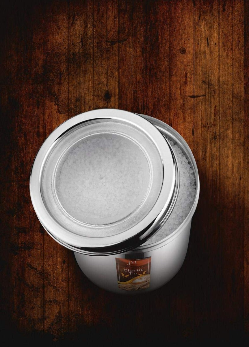JVL Stainless Steel Classic Tin Storage (0.95 litres, 1.80 litres & 2.80 litres) CLT