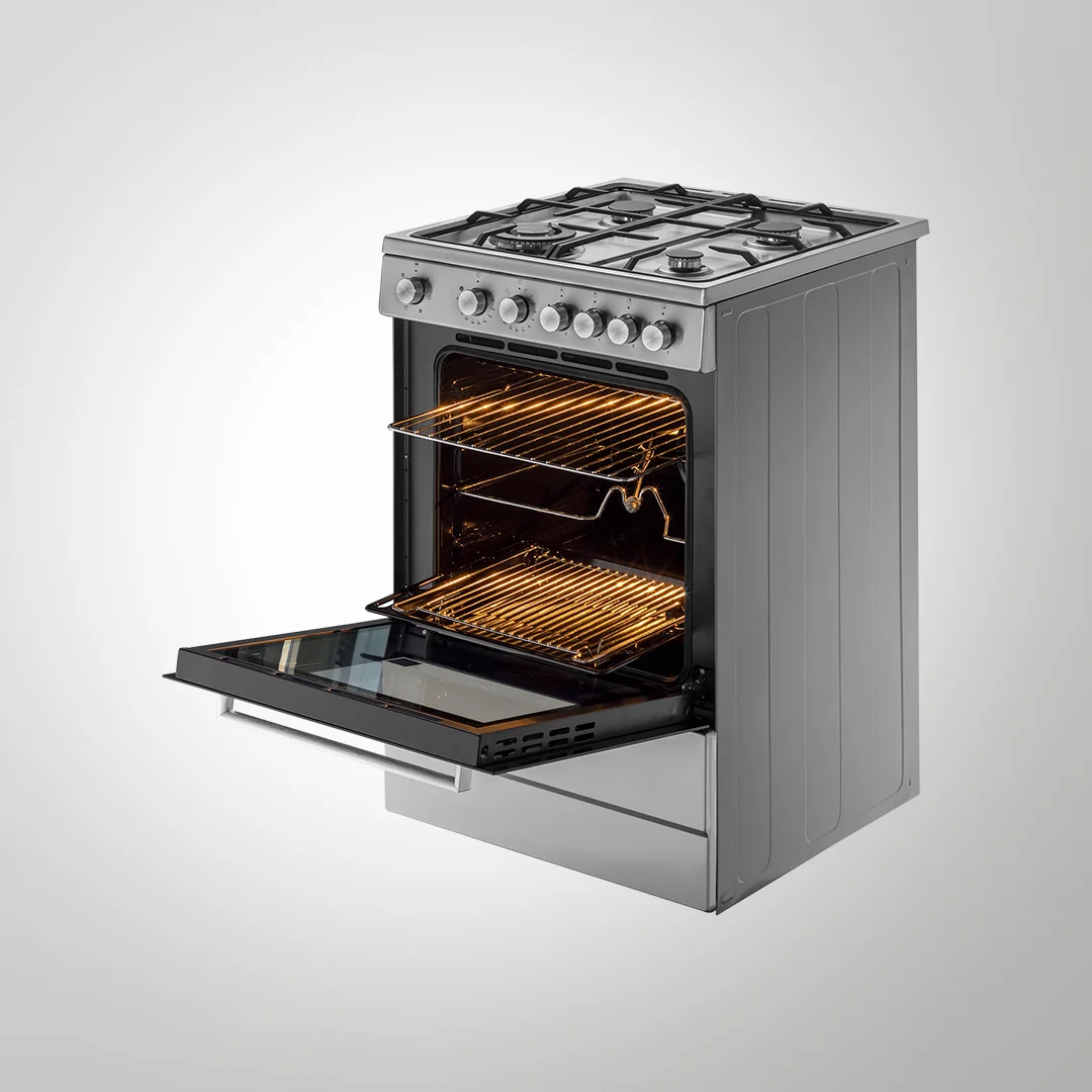 KAB 60 SS 60cm Cooking Range | Stainless Steel | 4 Gas Burners with Triple Ring Burner | Electric Oven | Convection