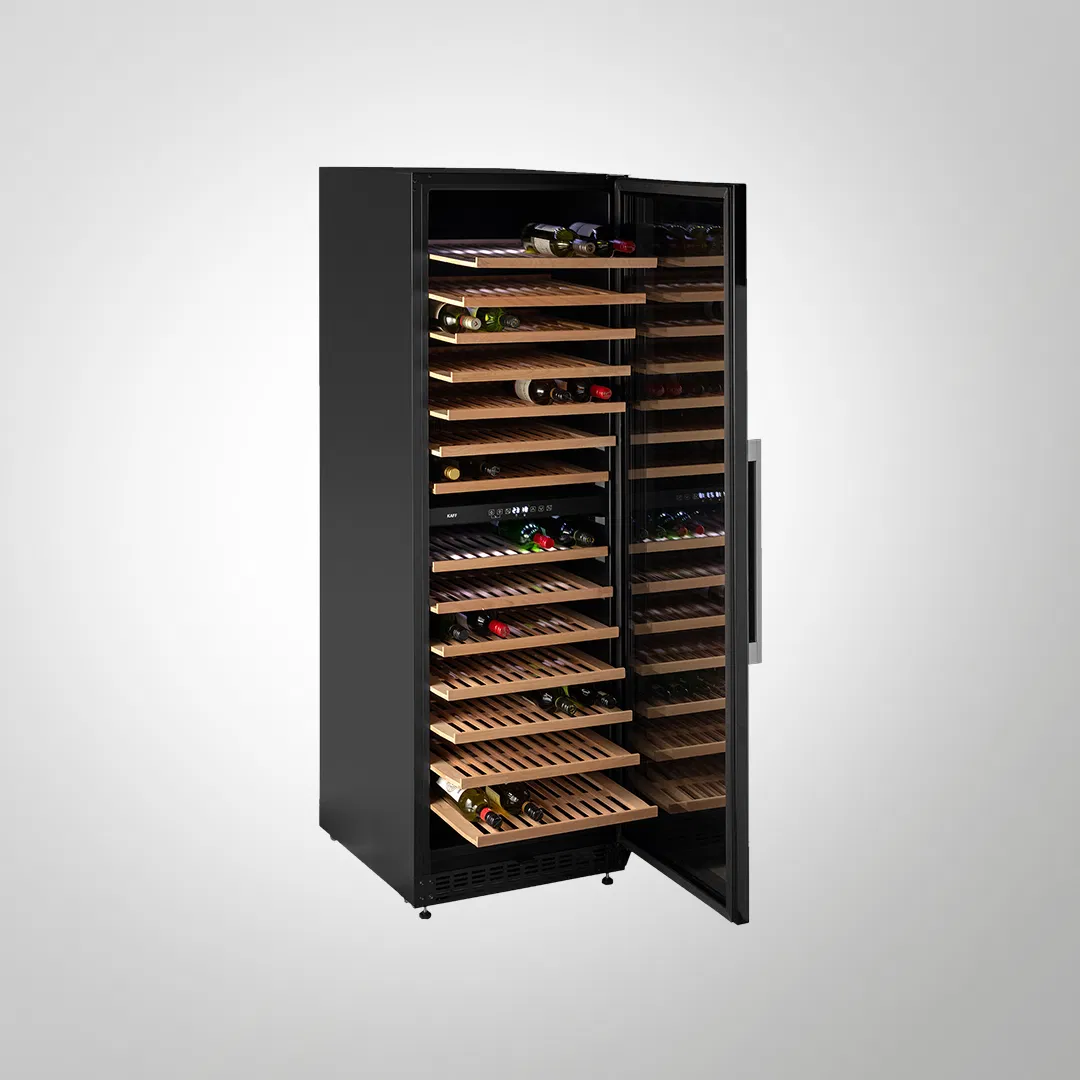 WC 418 DZ Dual-Zone Wine Cooler | 171 Bottle Capacity, Touch Control, Full Mirror Glass Door, and Compressor Cooling