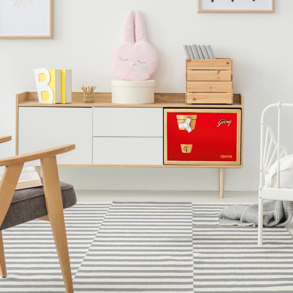 Premium Coffer V1 Red Home Locker with Key Lock