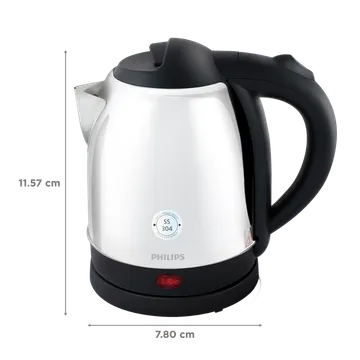 HD9383/00 Electric Kettle | 1.8L | 1800W | Stainless Steel | Detachable 360° Base | Auto Shutoff