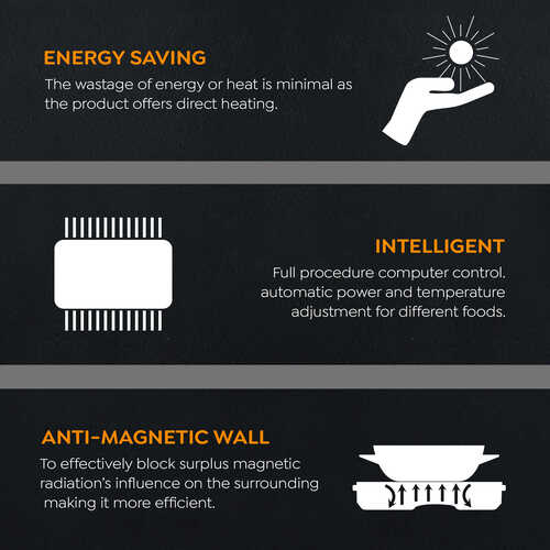 PIC 20 NEO Induction Cooktop 1600W | Indian Menu Options | Automatic Voltage Regulator | Timer with User Pre-Set | Anti-Magnetic Wall