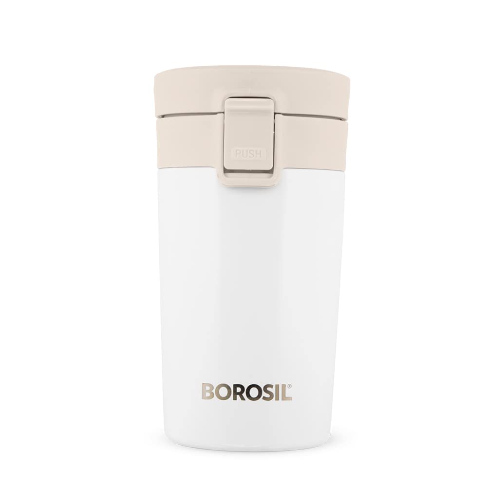 Coffeemate Insulated Mug 300ML White | Leakproof Travel Mug with Touch Lid | BT300WHE131