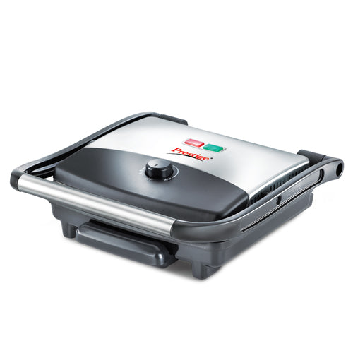 PEG 1.0 Electric Grill 1500 W with Detachable Oil Collector (Silver and Black)