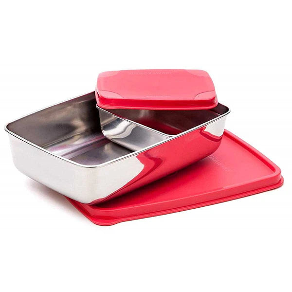 SignoraWare Compact Steel Lunch Box (Small) Available in Red, Blue, Violet, English Green, English Purple