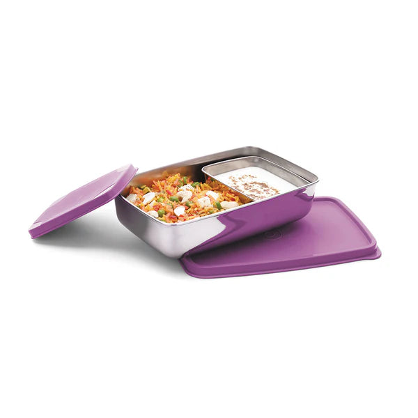 SignoraWare Compact Steel Lunch Box (Small) Available in Red, Blue, Violet, English Green, English Purple