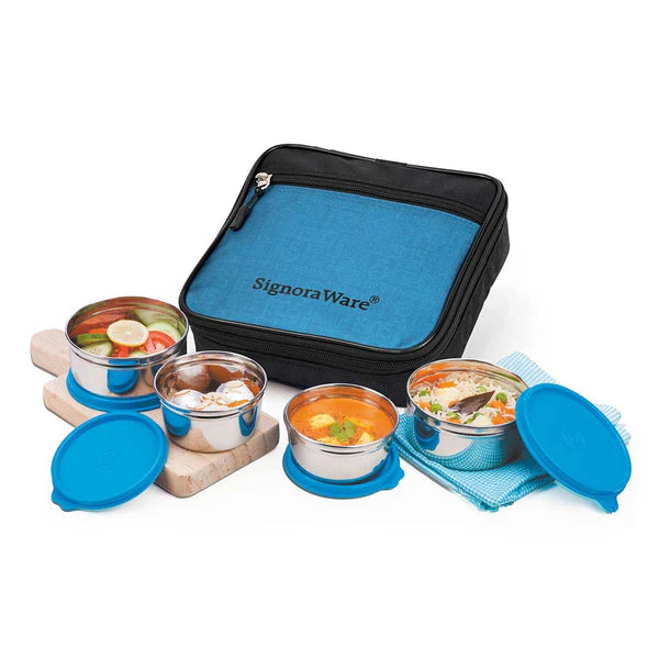 SignoraWare Fresh Steel Lunch Box Color Blue