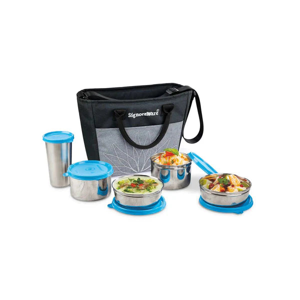 Signoraware Office Lunch Box with Tumbler Available in Red, Blue, English Green, English Blue