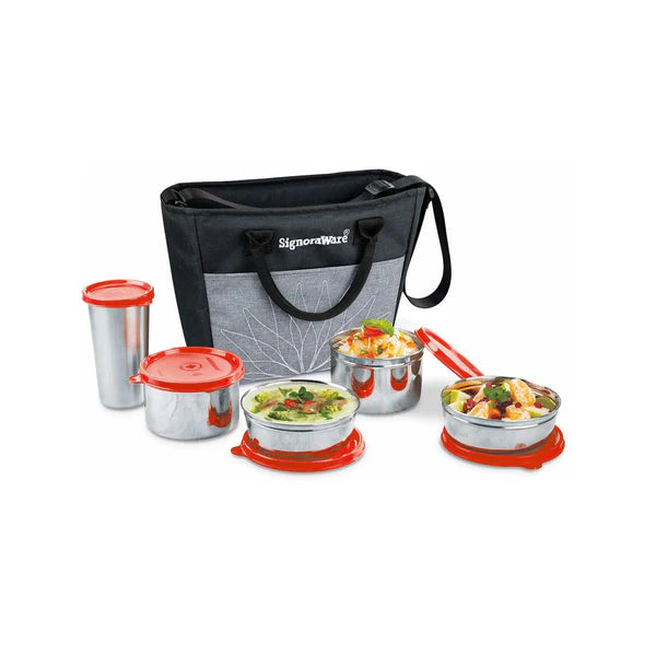 Signoraware Office Lunch Box with Tumbler Available in Red, Blue, English Green, English Blue