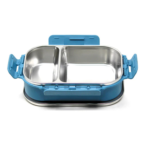 SignoraWare Slim Stainless Steel Lunch Box | Compact & Stackable Design | Clip Lock Lid | Leak Proof | Useful for school, Picnics & outdoor | Best for packing fruits & Healthy Snacks ( 1 Ltr | Red multiple colors)