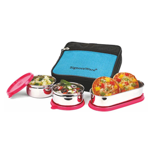 Signoraware Health Bite Steel Lunch Box