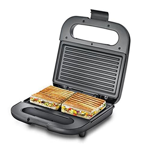 PGDP 01 Sandwich Toaster with Fixed Grill Plates Grill (Black)