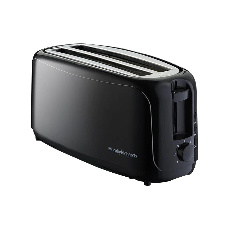 AT402 4 Slice Pop-up Toaster, 1450W, 7 Browning Levels, Wide Slots, Removable Crumb Tray – Black