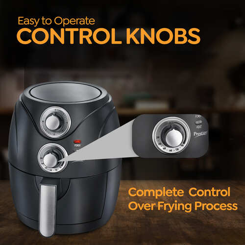 PAF 6.0 Electric Air Fryer | 80% less Oil Consumption | 2.5L Capacity | 1200 Watts Power | Fry,Grill,Roast & More | Temperature & Time Control |Easy to Clean Frying Basket | Black