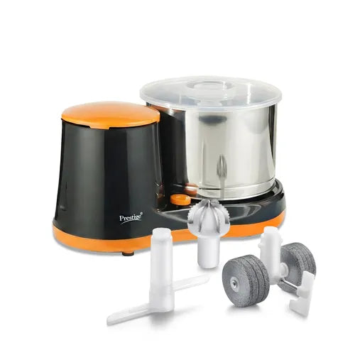 PWG 07 Wet Grinder 2 Litre with Stainless Steel Drum, Coconut Scraper & Atta Kneader | 200W