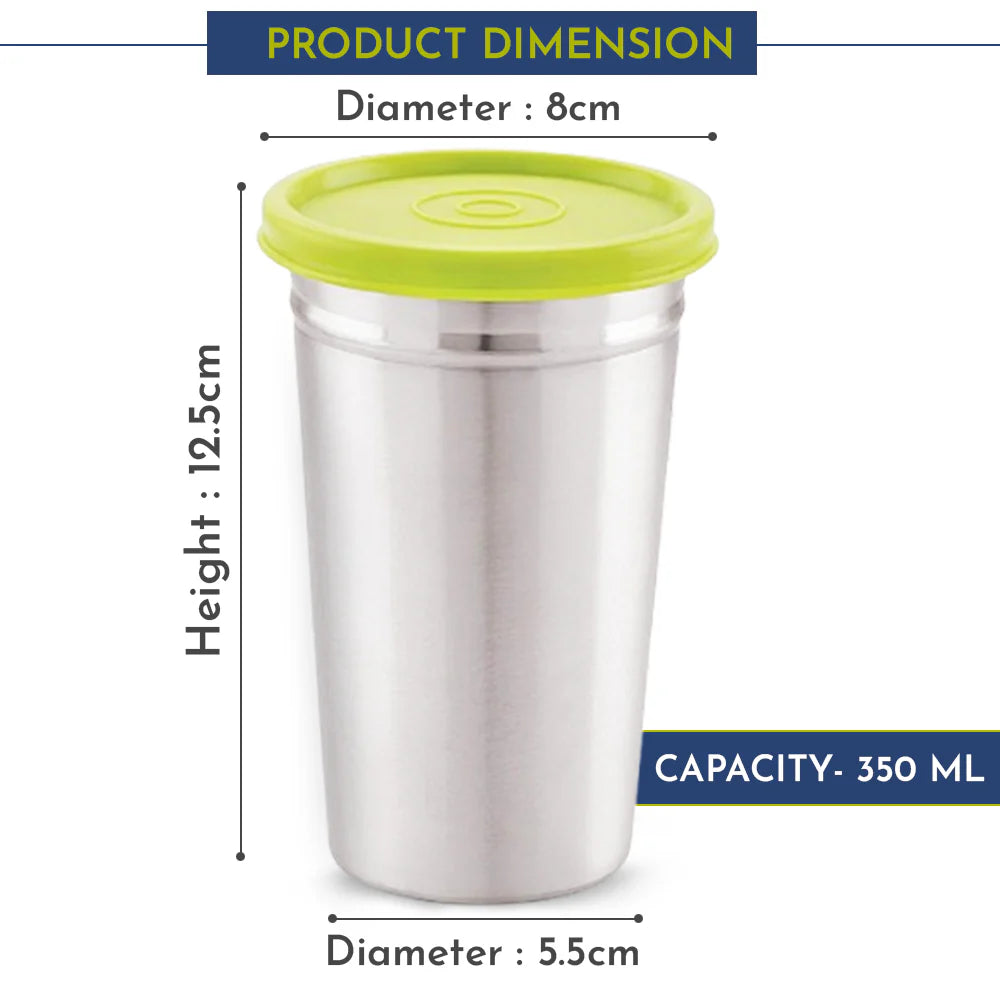 Easy Lock Tumbler – 350 ml | 100% Spill-Proof & Airtight Stainless Steel Tumbler with Straw | Travel Coffee Mug for Adults, Kids & Toddlers | Sleek, Portable & Easy to Handle (Pack of 1, Silver)