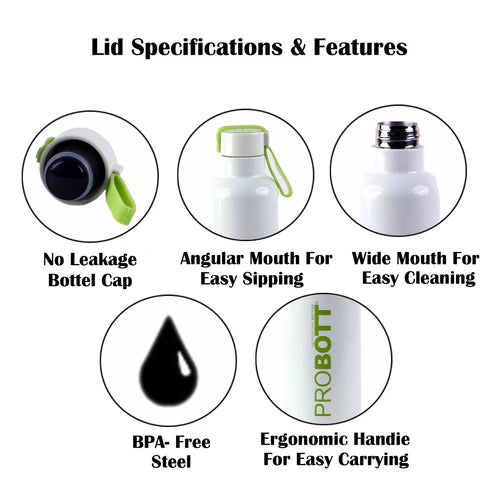 Bang 750ml Stainless Steel Sports Bottle, Vacuum Insulated Thermos Flask | Hot & Cold | Leak-Proof | Light Green | PB 750-12