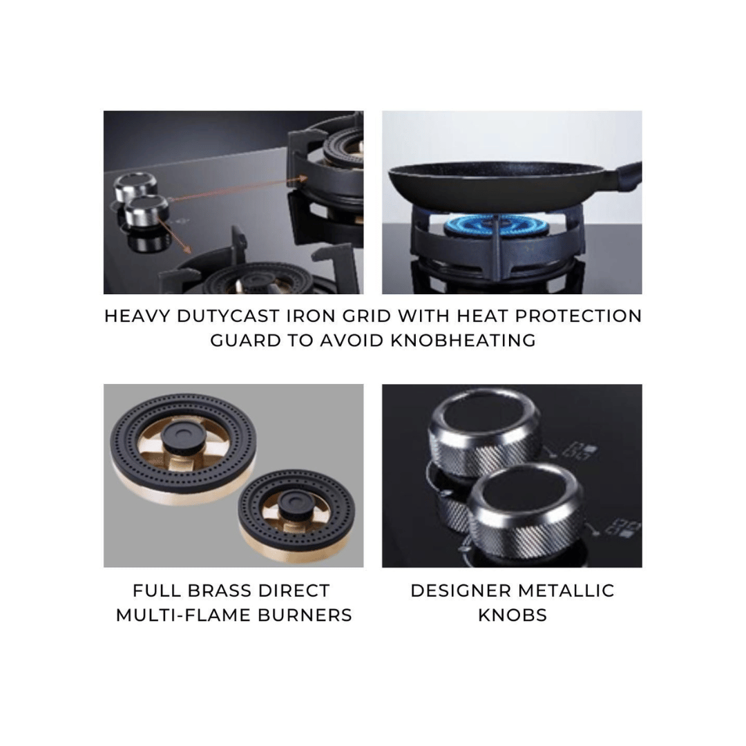 FLEXI DFS FB 4B 70 TX Hob, Direct Multi flame burners with Auto Electric Ignition 70cm