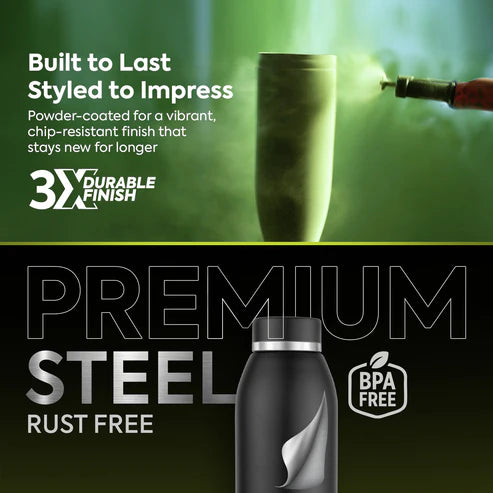 Pexpo Jumbo SS Water Bottle 750 ML Knight Black