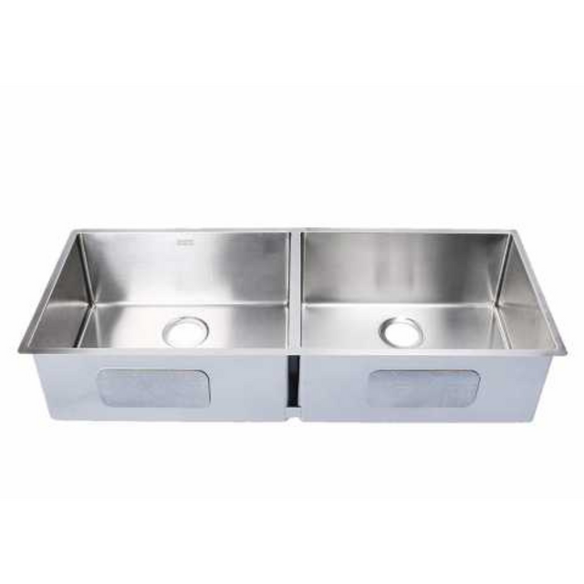 Franke BXX 220/120-54-54 EUROPEAN SATIN FINISH (1140x450/45x18) Stainless Steel 1mm European Satin Finish Hand Made Double Bowl Sink 127.0516.117