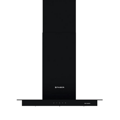 Faber HERCULES ISOLA DTC BK 60cm  Hood Chimney with Ceiling Mount Black Glass Finish Manual Clean Function 1000m3/hr Suction
