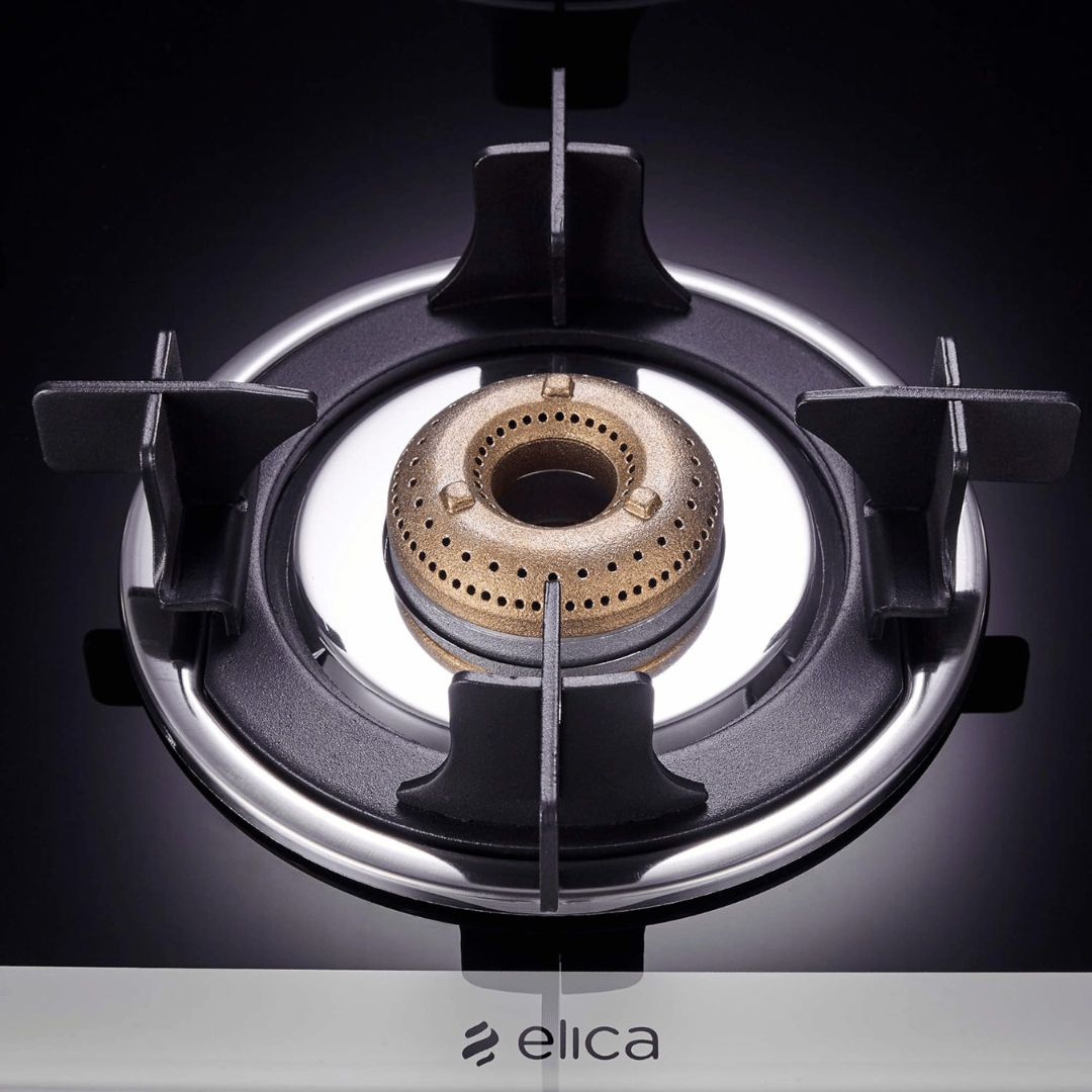 773 CT VETRO TKN CROWN DT ELICA SLIMMEST 3 BURNER NON AUTO IGNITION GAS STOVE