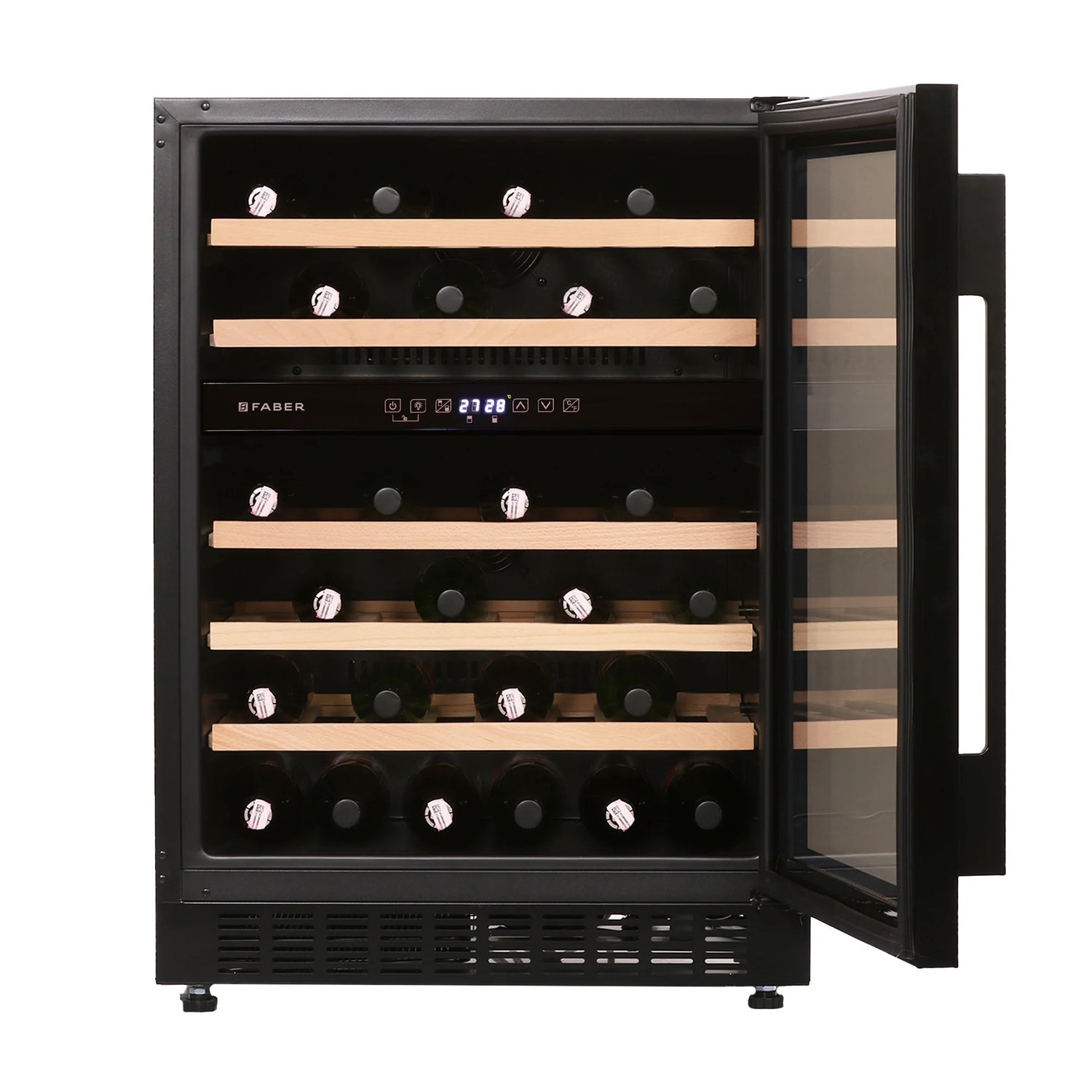 FWC JCF-145S 46 Bottle Dual Zone Wine Cooler – Frost Free, Triple Glazed Glass, Freestanding/Built-In