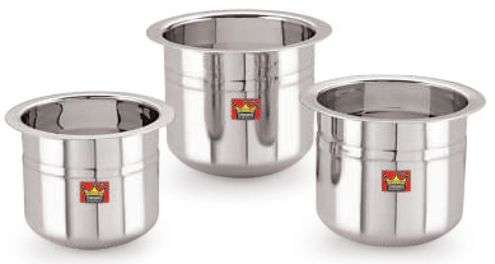 Baby Karaikudi Tope – Round Bottom Pure Salem Steel Cookware, Sizes C, 0, 1