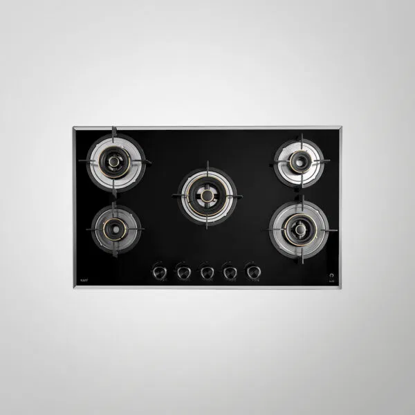 ALN 865 – 86cm Built-in Hob with 5 Heavy-Duty Brass Burners & Auto Ignition
