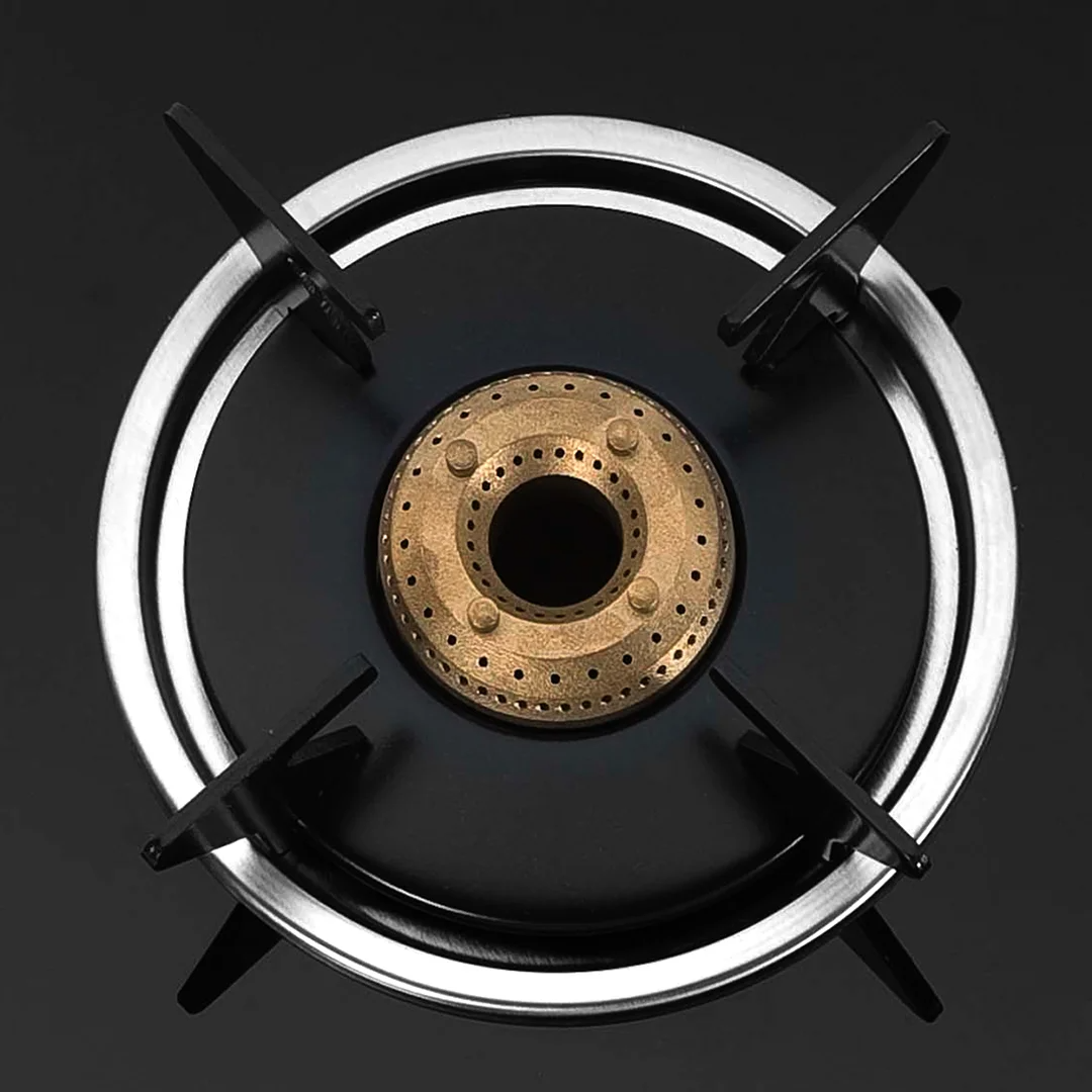 CTB694B – 4-Burner Manual Ignition Gas Stove | High-Efficiency Brass Burners | Black Tempered Glass