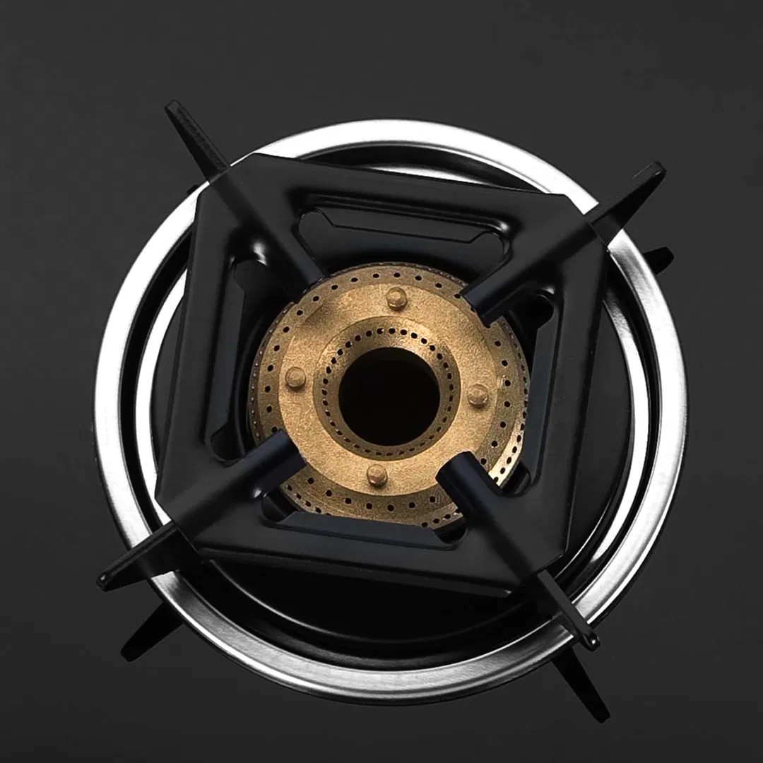 CTB713B – 3-Burner Manual Ignition Gas Stove | High-Efficiency Brass Burners | Black Tempered Glass