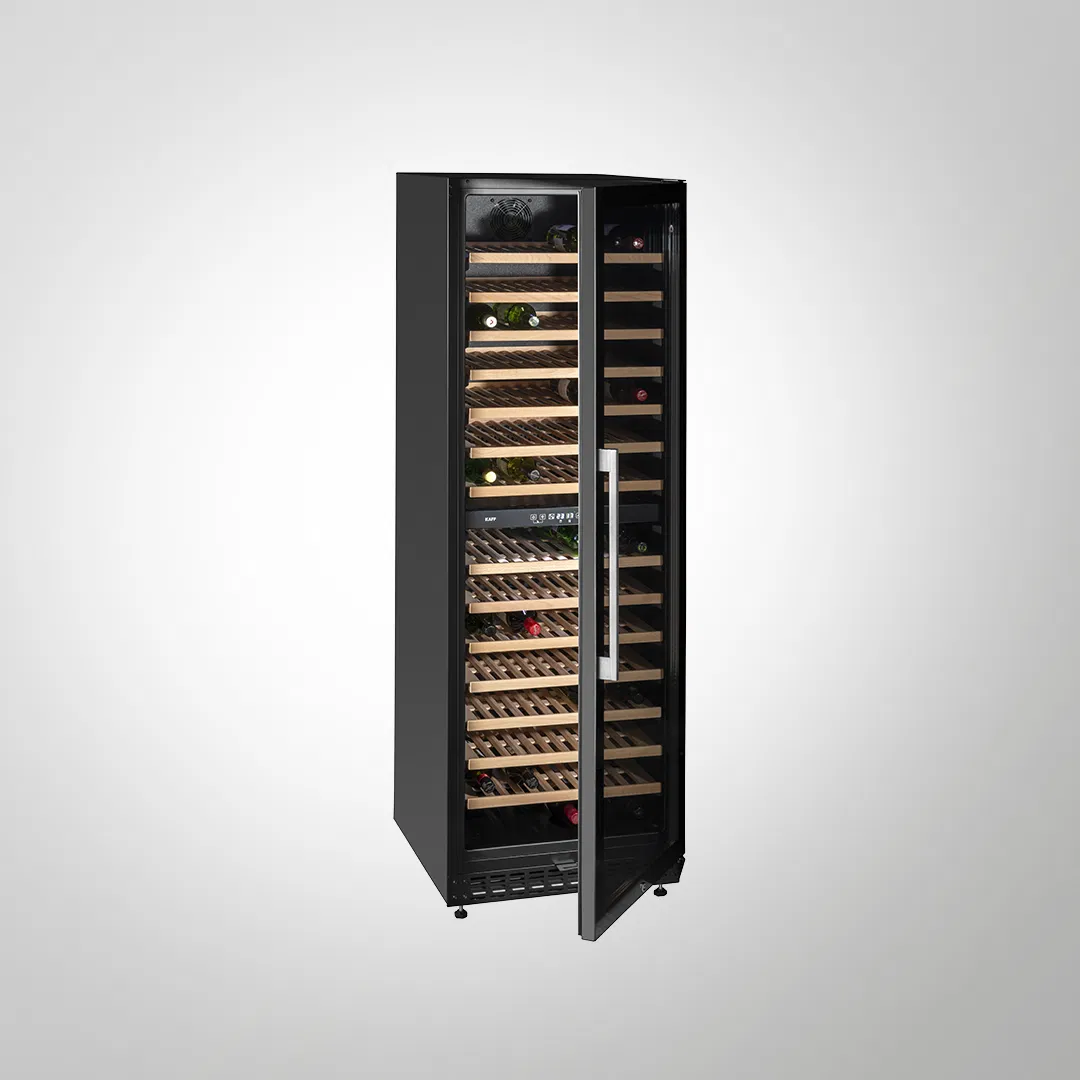 WC 418 DZ Dual-Zone Wine Cooler | 171 Bottle Capacity, Touch Control, Full Mirror Glass Door, and Compressor Cooling