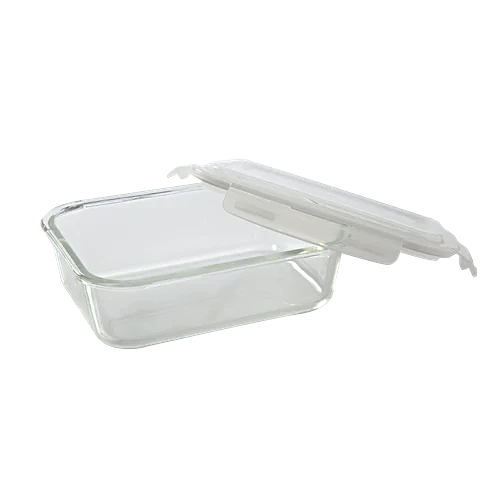 Borosil Borosilicate Glass Lunch Box/Tiffin Box, 370 ml (Set of 2)