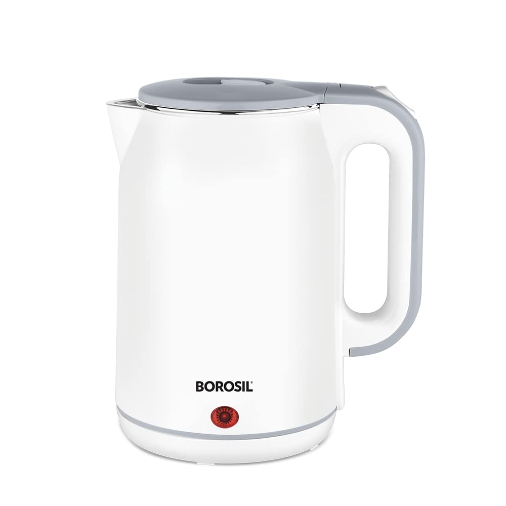 Cooltouch Electric Kettle, Stainless Steel Inner Body, Boil Water For Tea, Coffee, Soup, Silver, 1800 Watts, 1.8 Liter