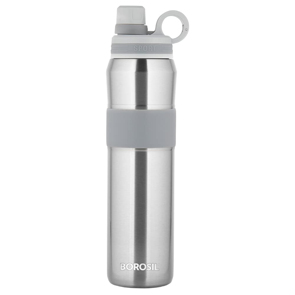 ThirstBurst Steel 800ML Stainless Steel Hot & Cold Water Bottle | Double Wall Copper Coated Vacuum Insulated | 12 Hrs Hot & Cold | Leakproof Sipper with Loop | BT0800TB105