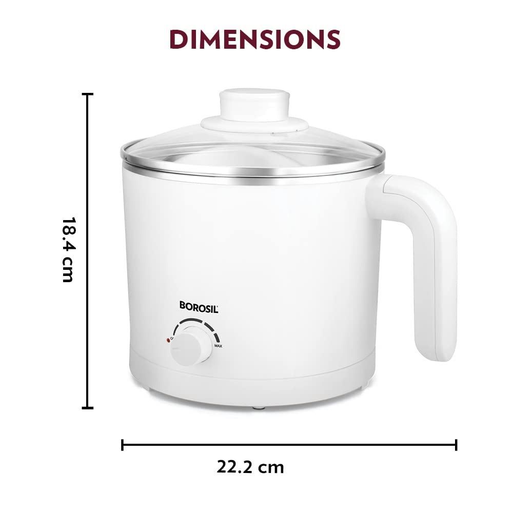 Cooltouch 1.2 L Electric Kettle, Stainless Steel Inner Body, Boil Water For Tea, Coffee, Soup, Noodles, White